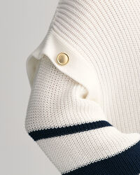 Oversized trui met ronde hals en strepen