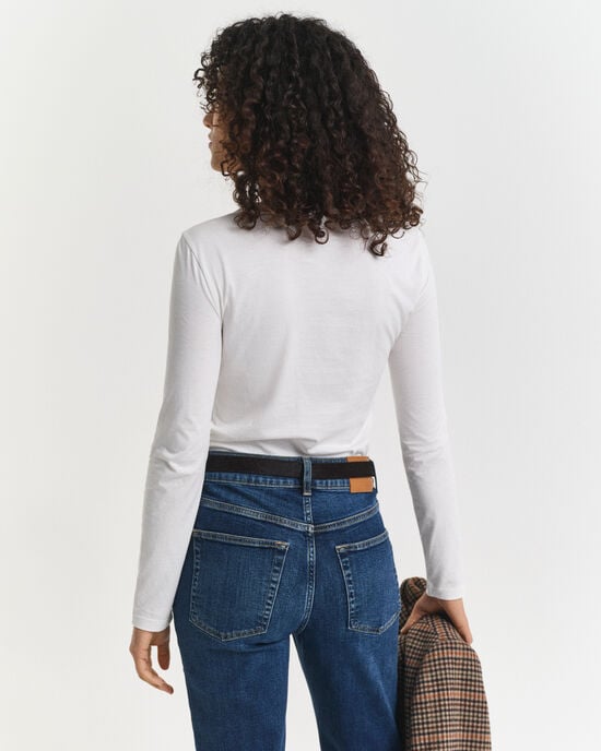 T-shirt met lange mouwen van licht katoen