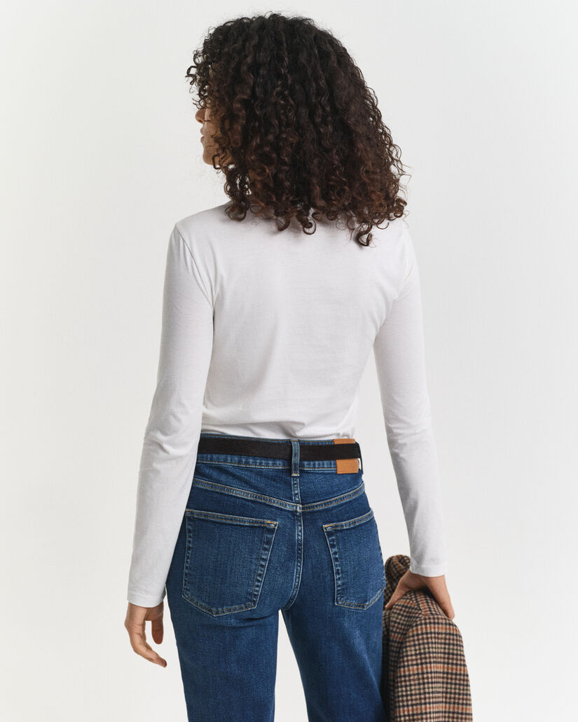 T-shirt met lange mouwen van licht katoen