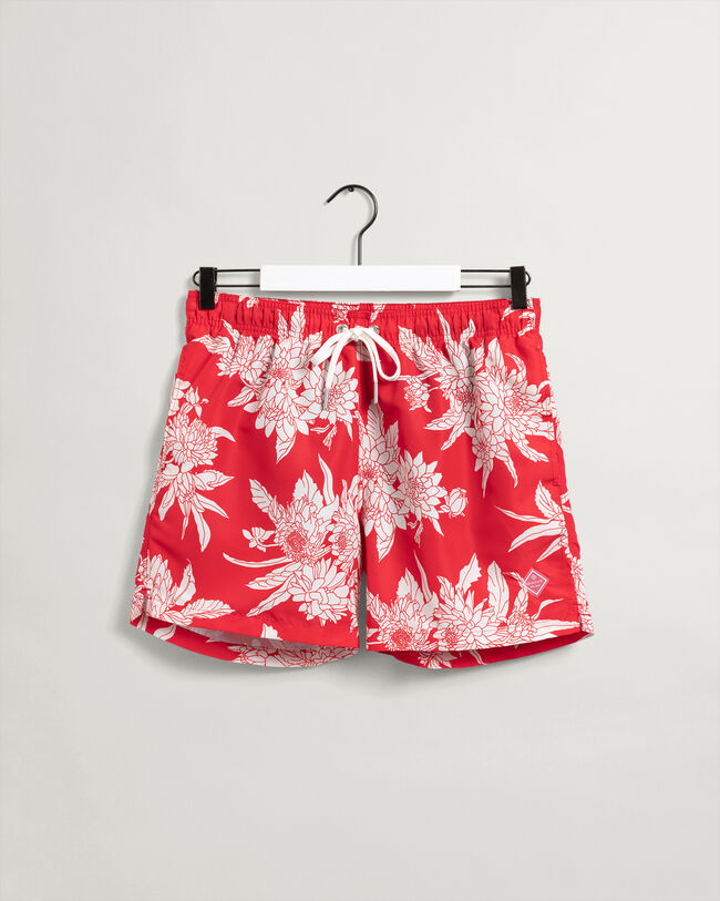 Classic Fit zwemshort met Dahlia Flower print