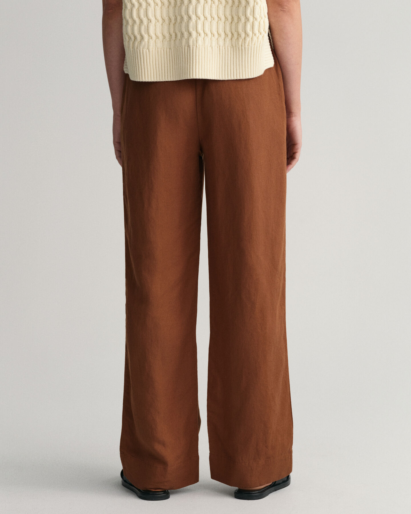 Pull-On broek van linnen en viscose