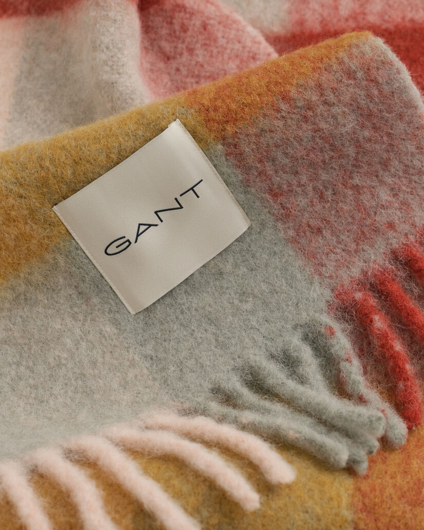 Écharpe en laine d'alpaga mélangée à carreaux