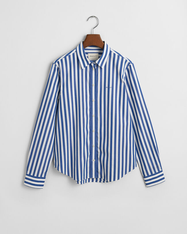 Chemise regular fit en popeline à larges rayures