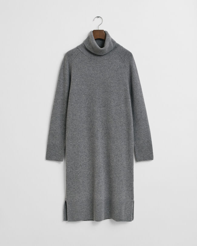 Robe col roulé avec finitions en maille