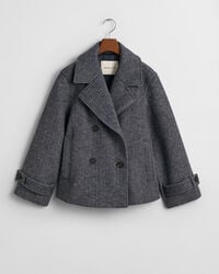 Veste courte en laine Herringbone