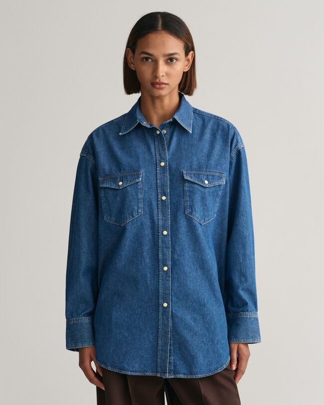 Chemise ultra-ample en denim