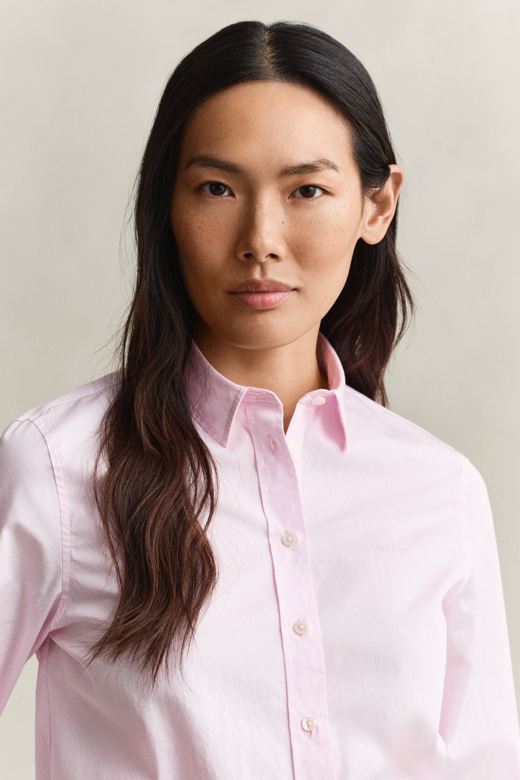 Chemise coupe regular en popeline classique