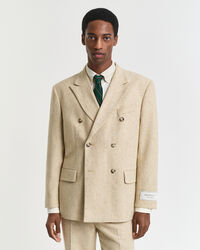 Veste de costume coupe décontractée à chevrons effet moucheté