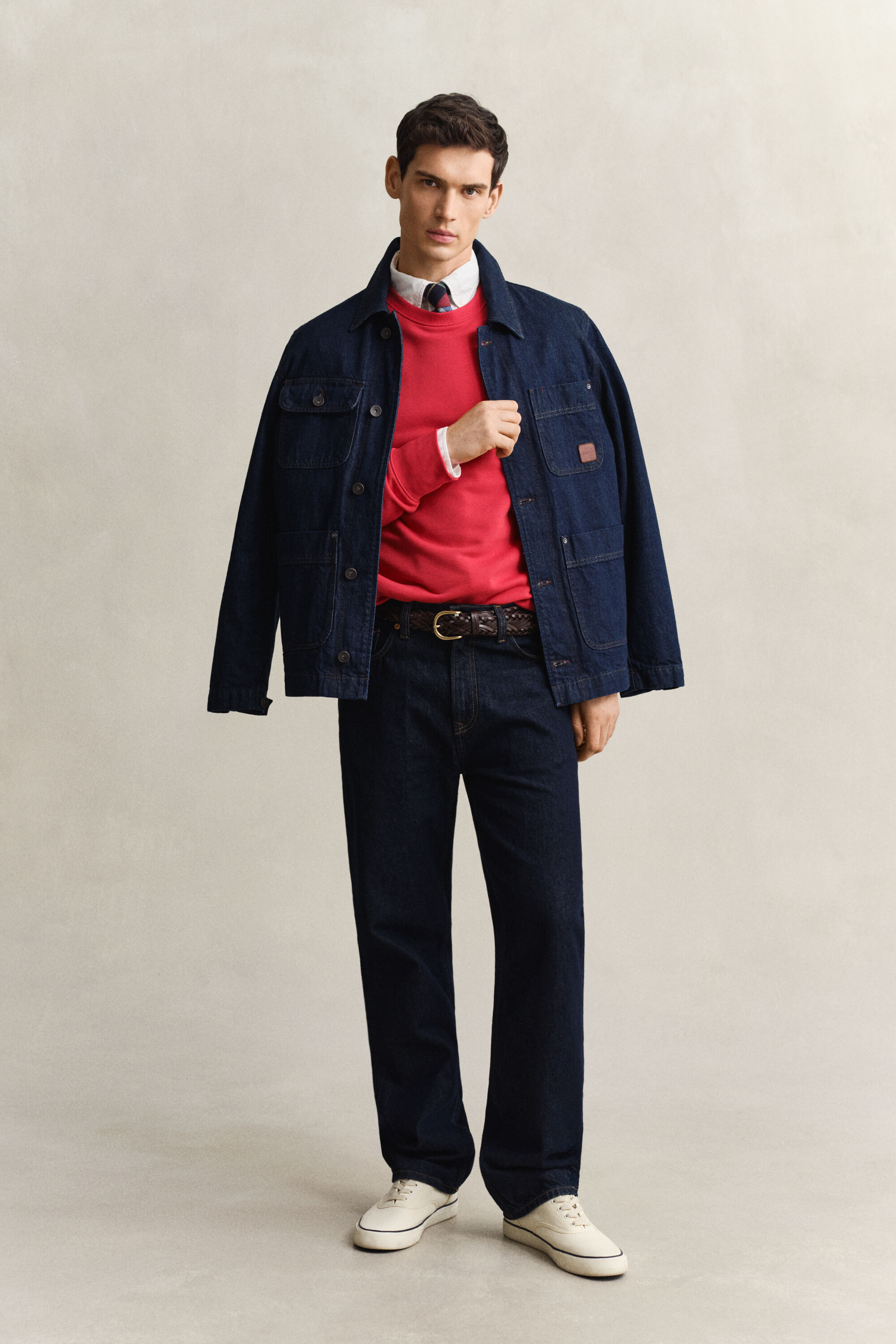 Shield sweatshirt met ronde hals