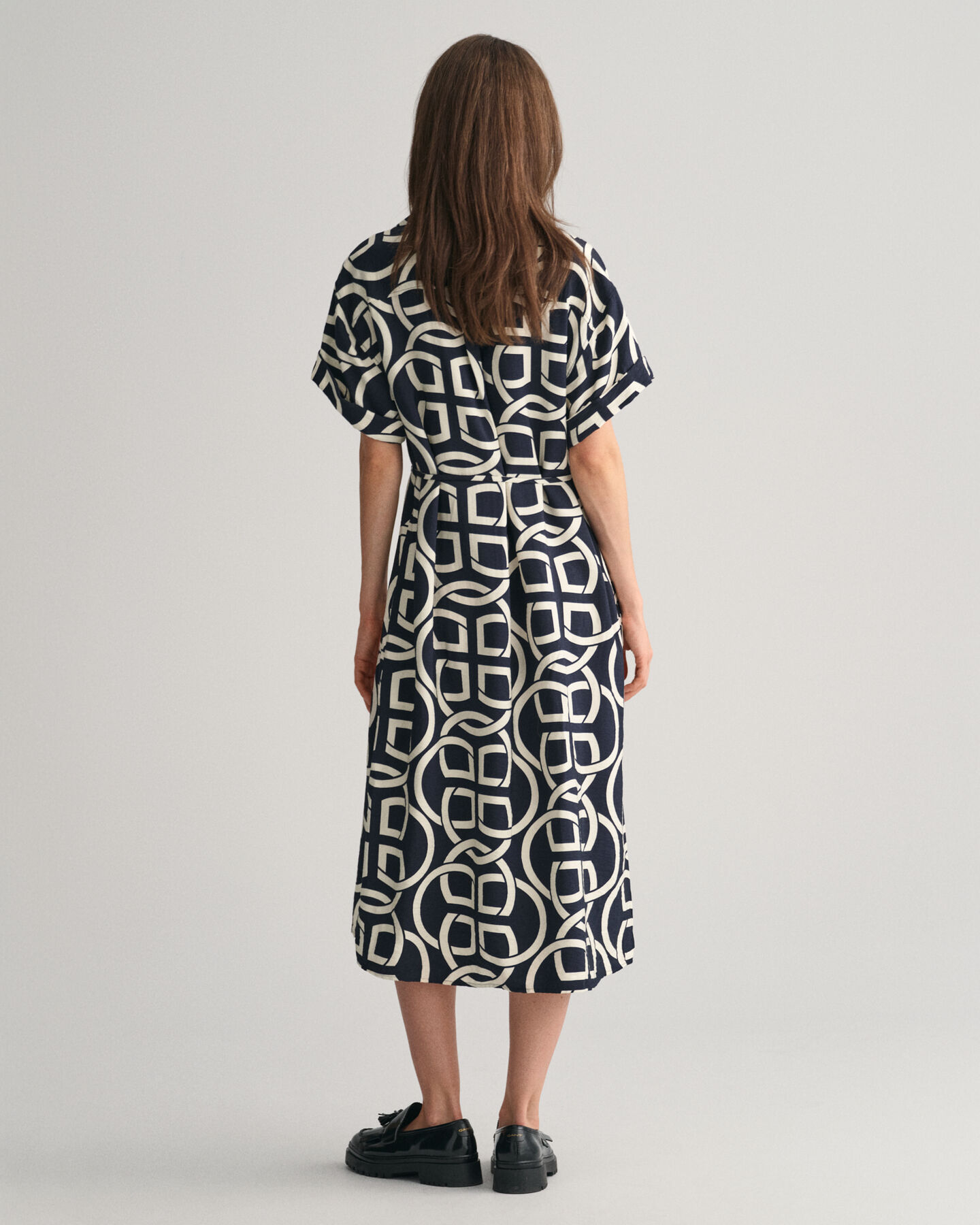 Monogram Print kaftan met korte mouwen