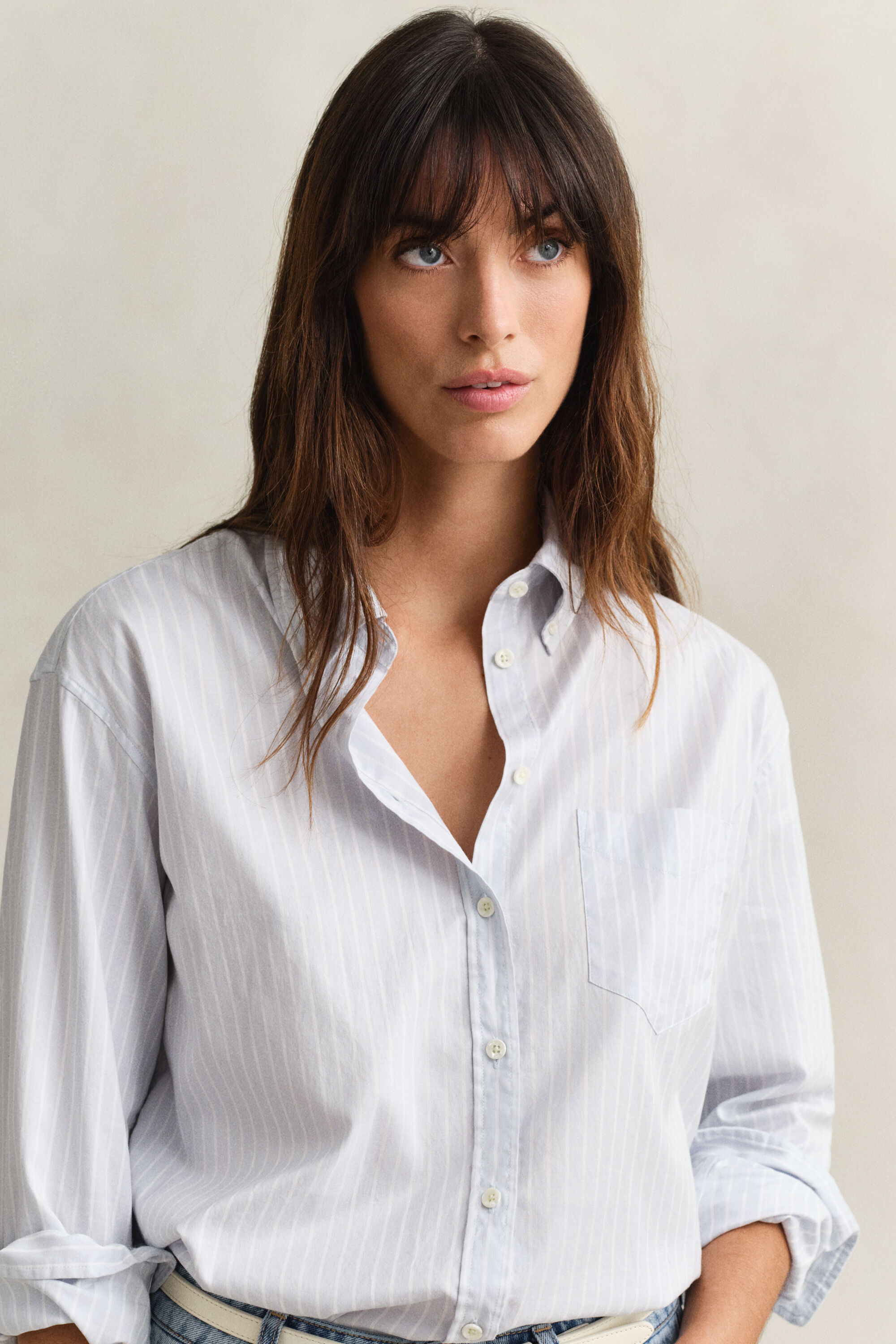 Chemise en coton Oxford à rayures Luxury