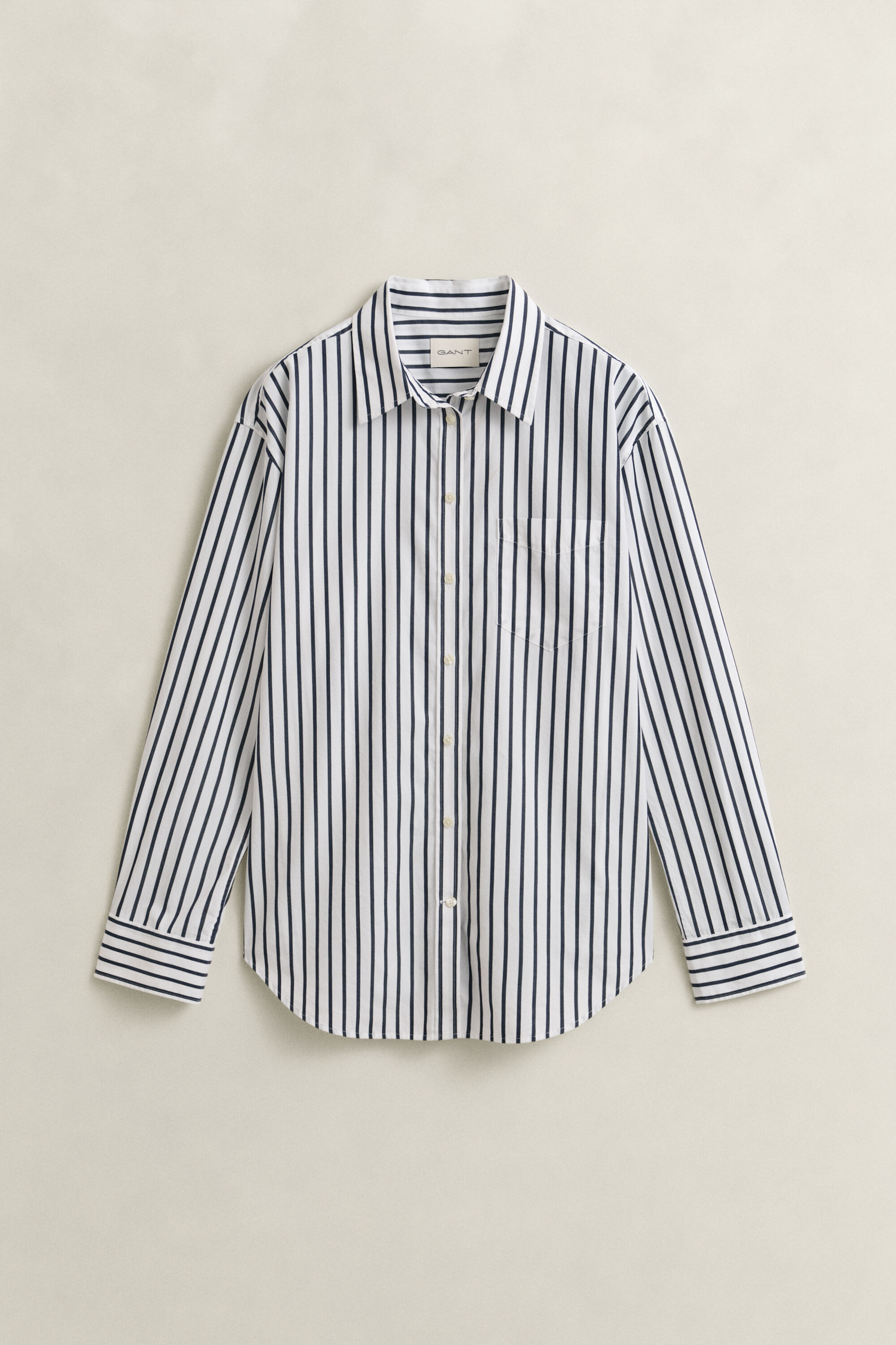 Relaxed Fit klassiek gestreept overhemd van poplin