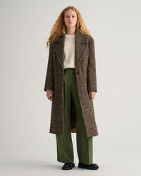 Wijde broek met hoge taille en plooien