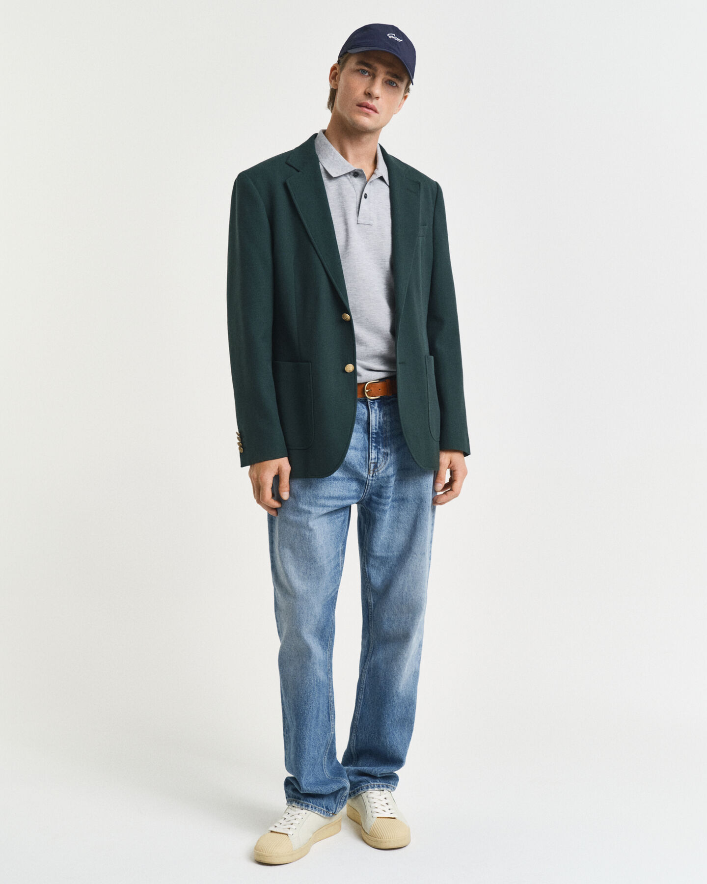 Slim Fit Shield piqué poloshirt