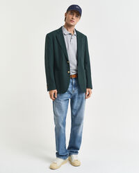 Slim Fit Shield piqué poloshirt