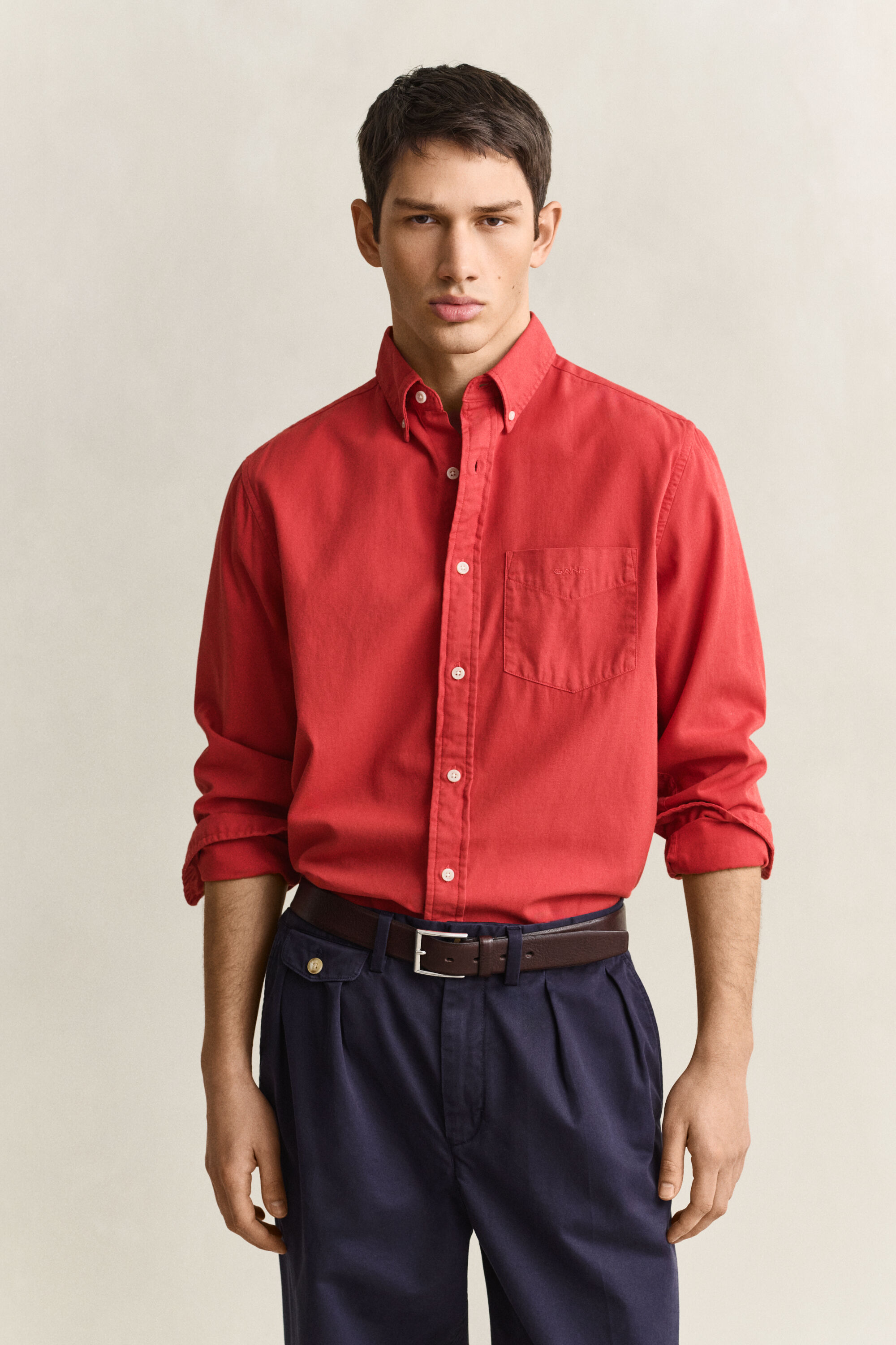 Chemise coupe regular en sergé