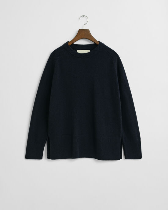 Pull col rond en laine et cachemire doux