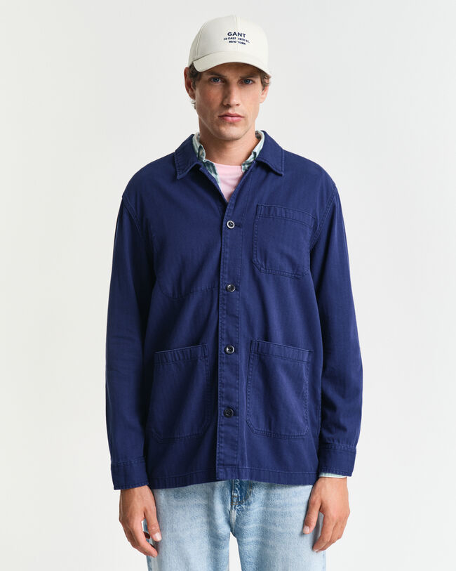 Surchemise regular fit à chevrons style workwear