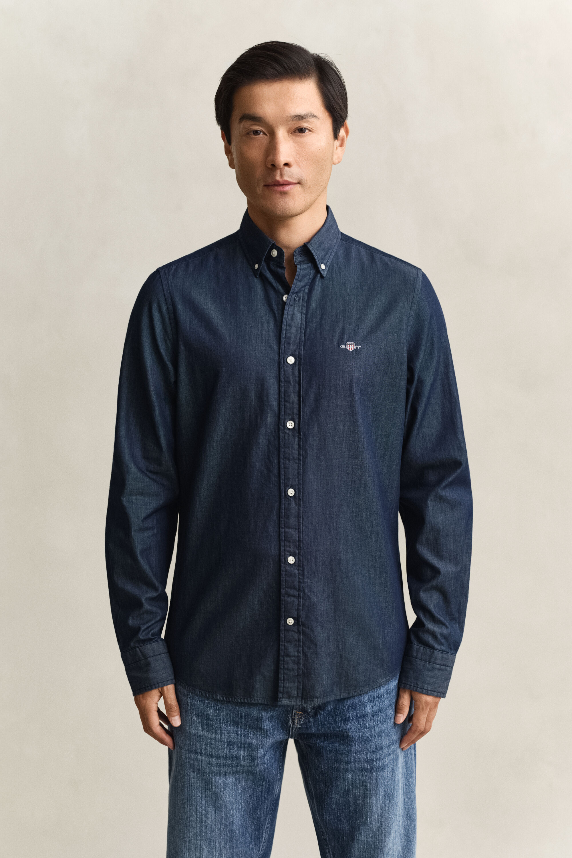 Chemise coupe slim indigo