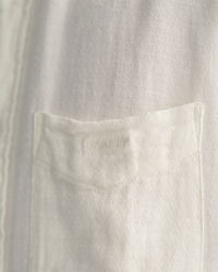 Regular Fit Textured hemd met korte mouwen van katoen en linnen