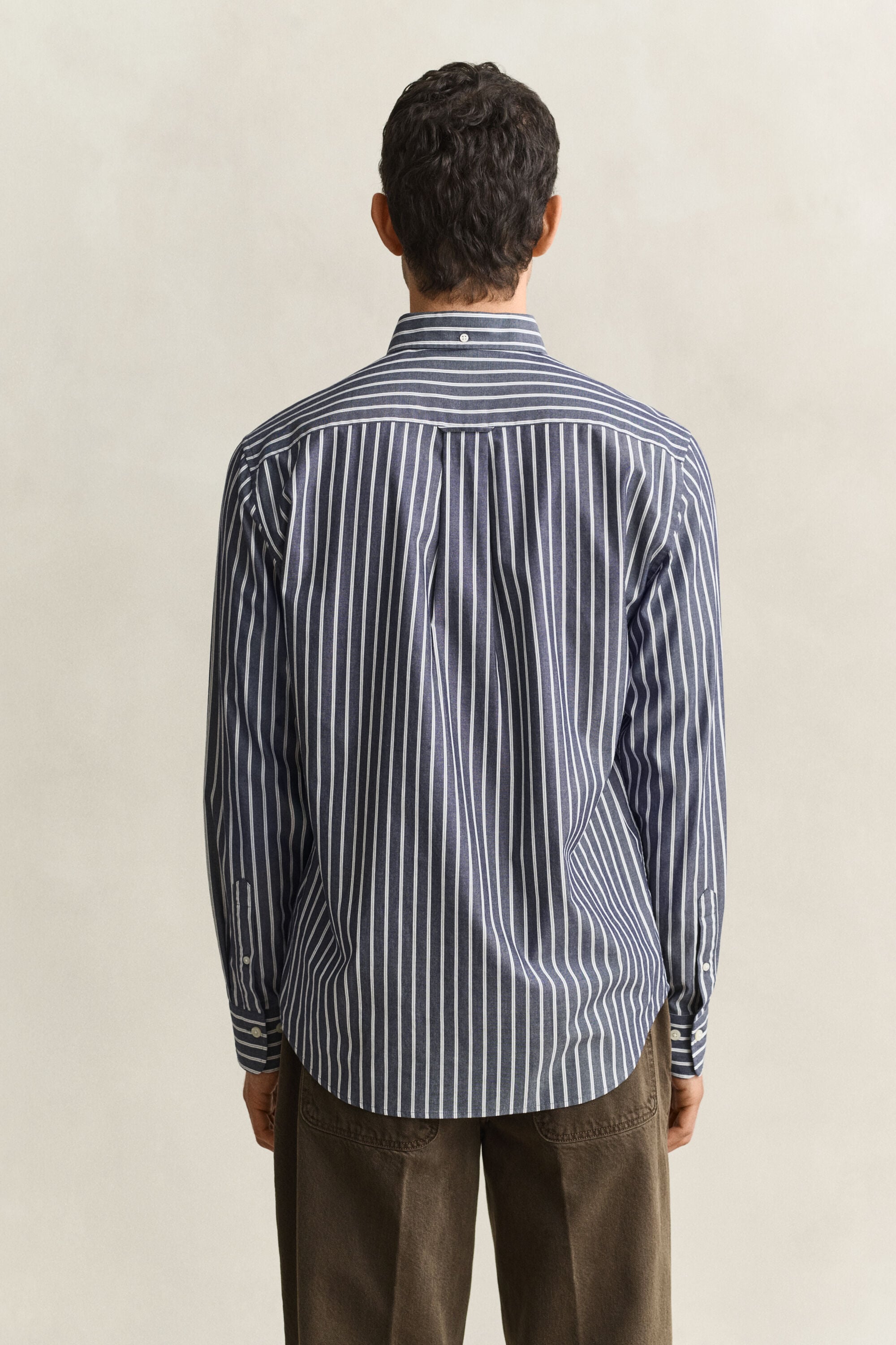 Poplin hemd met strepen