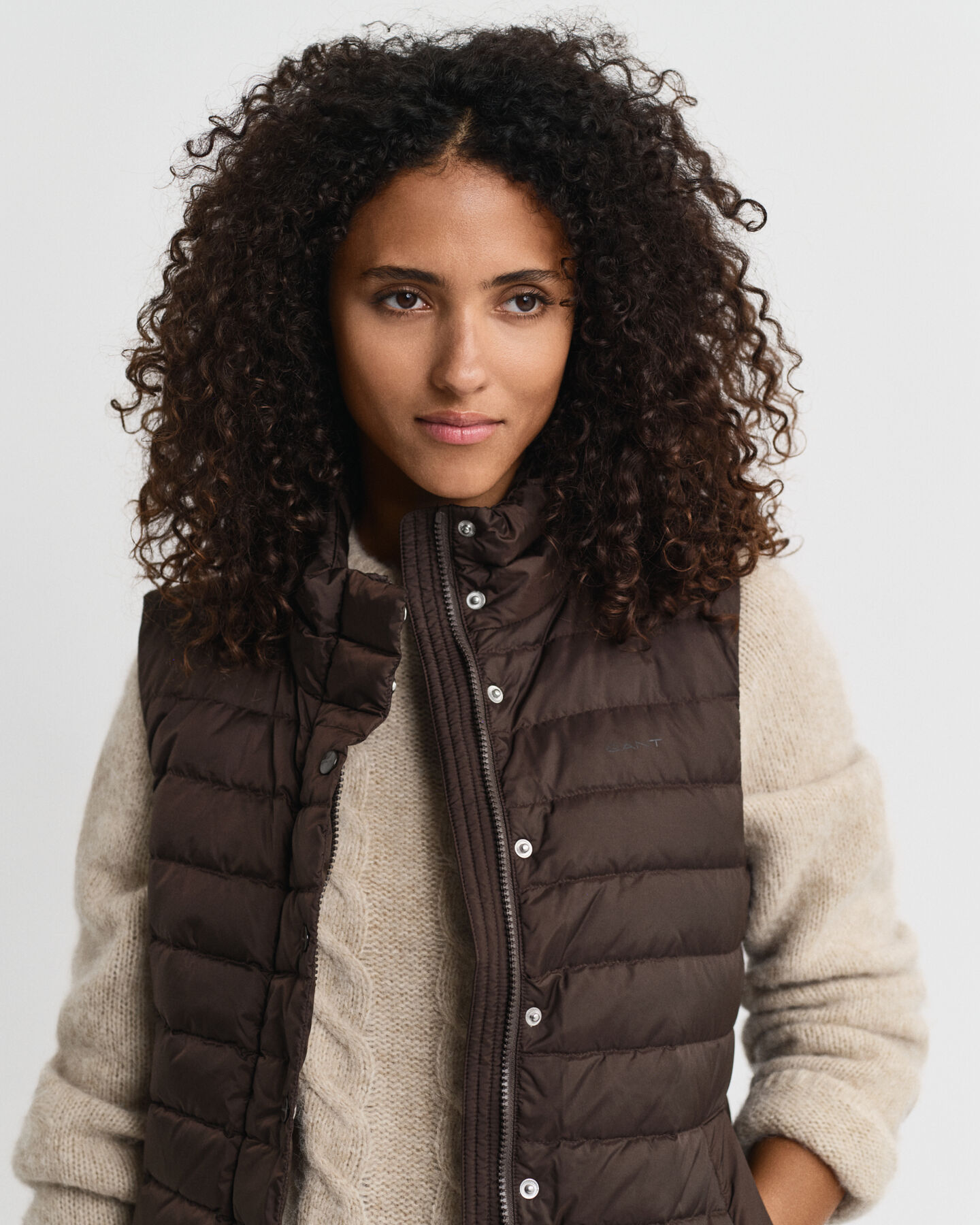 Lichte donsbodywarmer