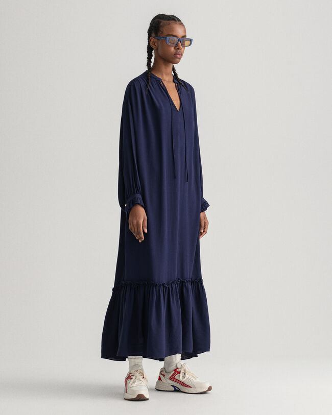 Jurk zonder sluiting met kreukeffect