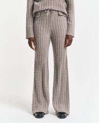 Pantalon en maille torsadée de laine