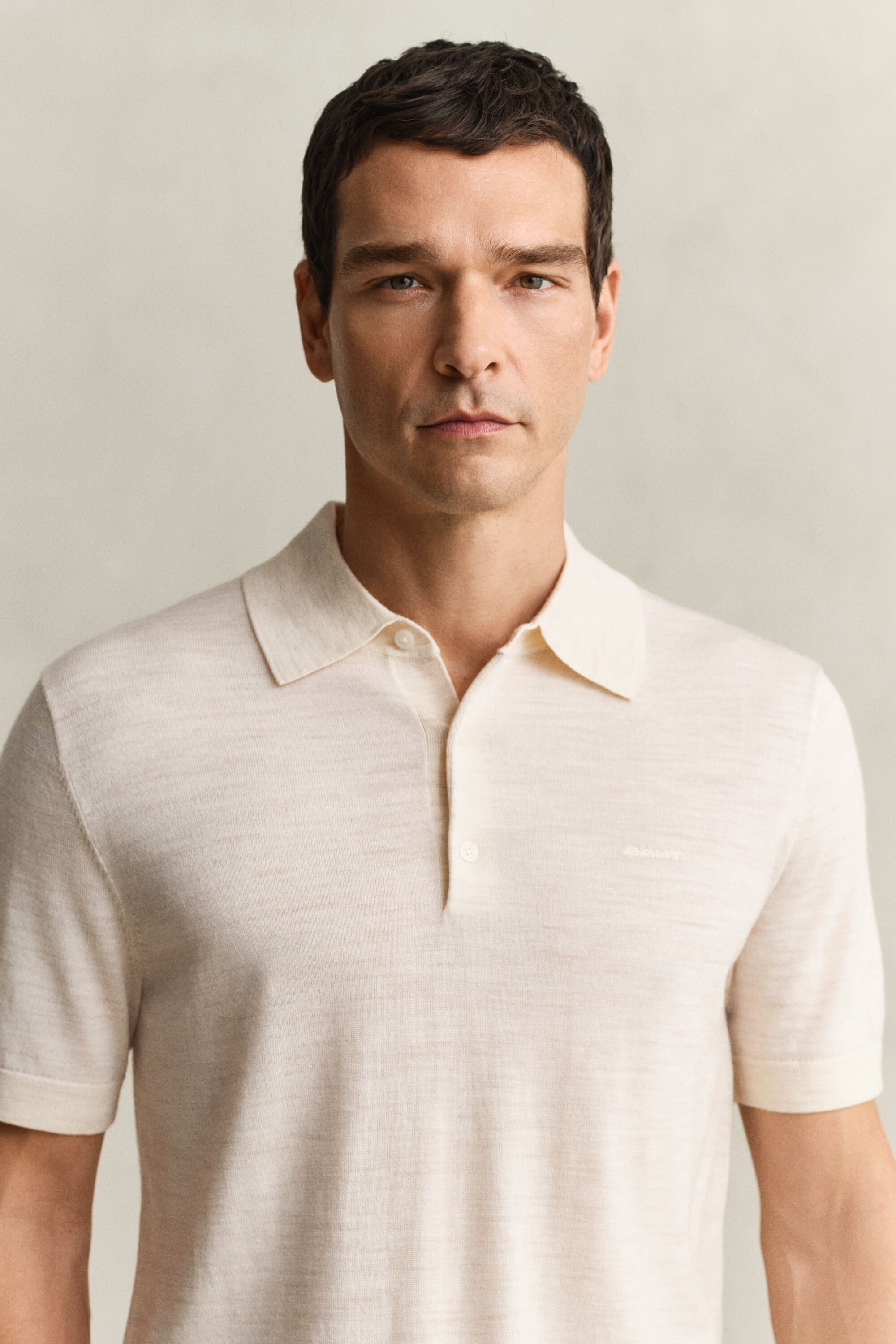 Polotrui met korte mouwen van extra fijne merinoswol