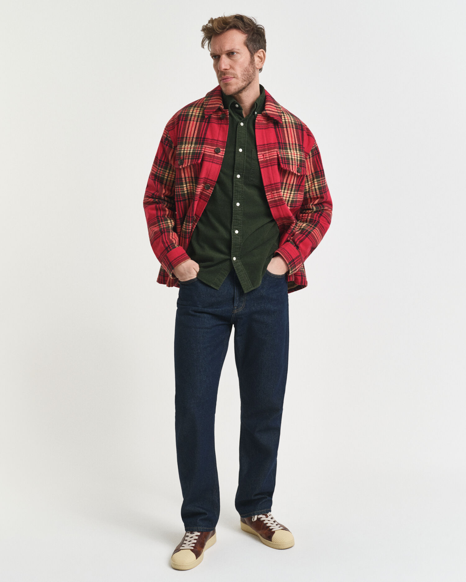 Regular Fit corduroy hemd