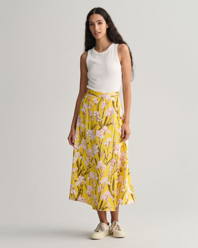 Iris-print wikkelrok