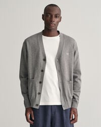 Cardigan col V en coton classique