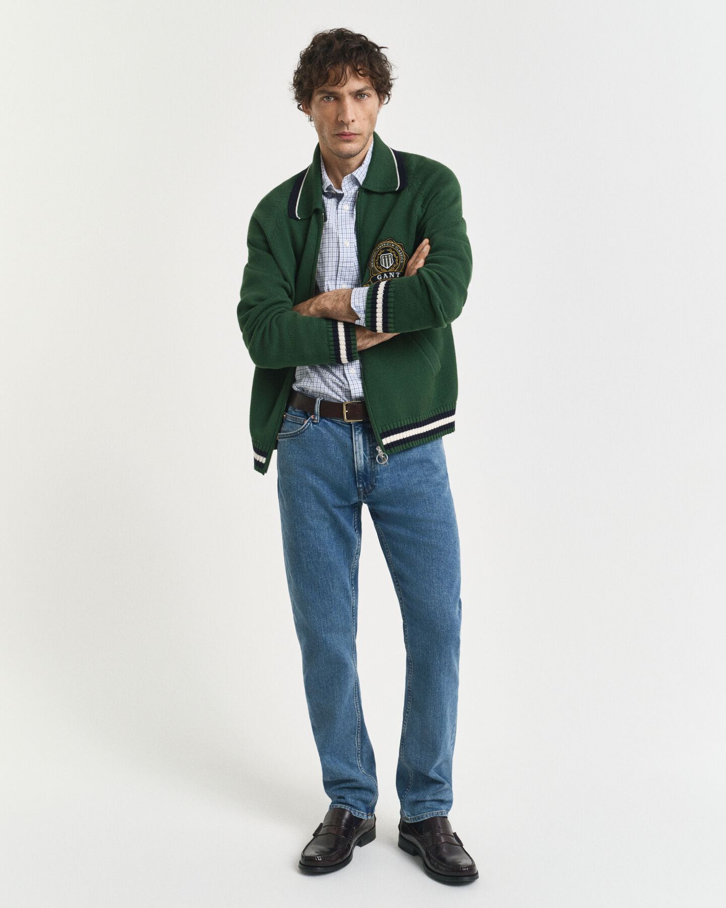 Regular Fit Classic hemd van poplin met kleine ruitjes