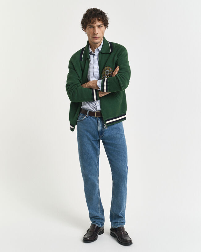 Regular Fit Classic hemd van poplin met kleine ruitjes