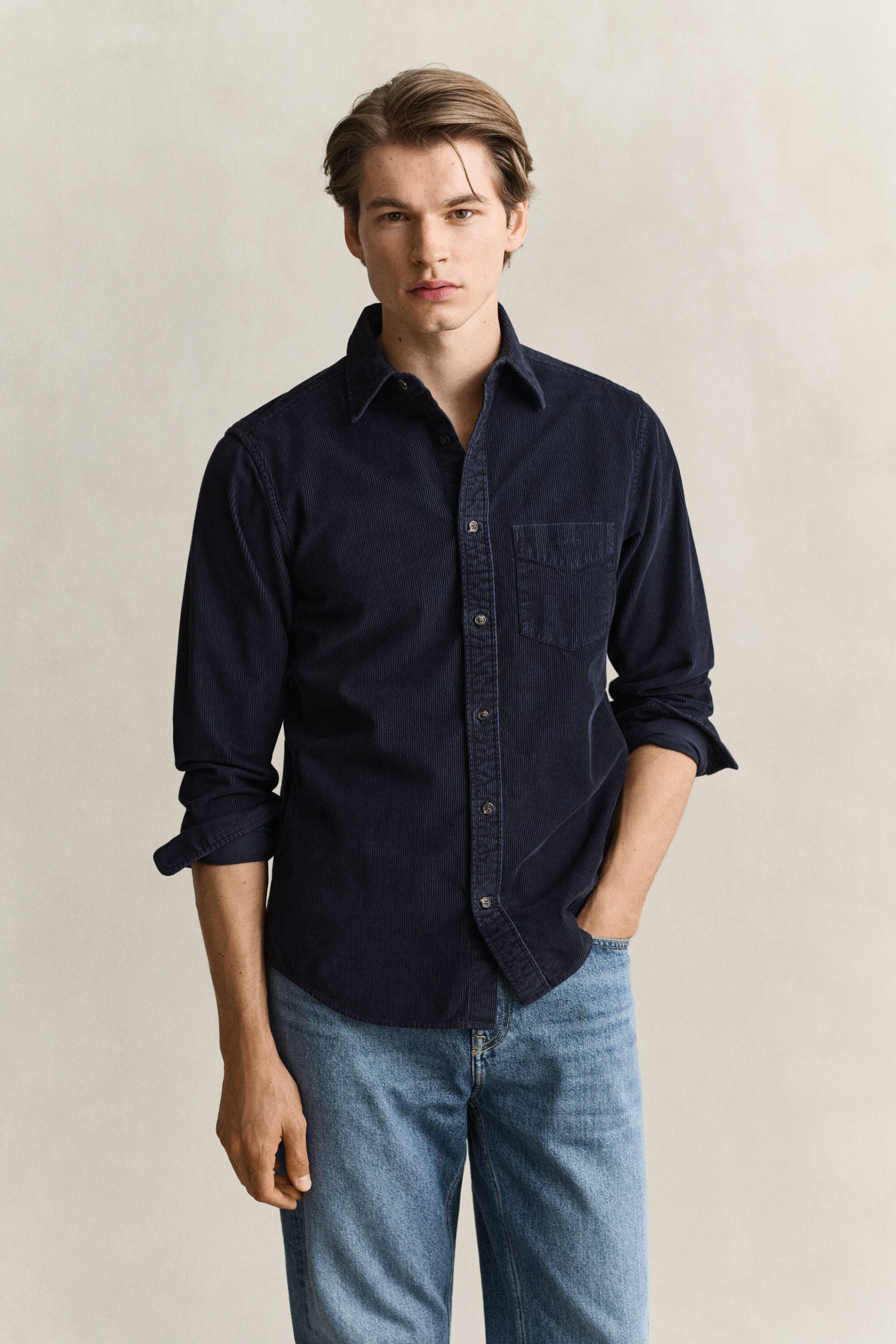 Chemise en velours côtelé
