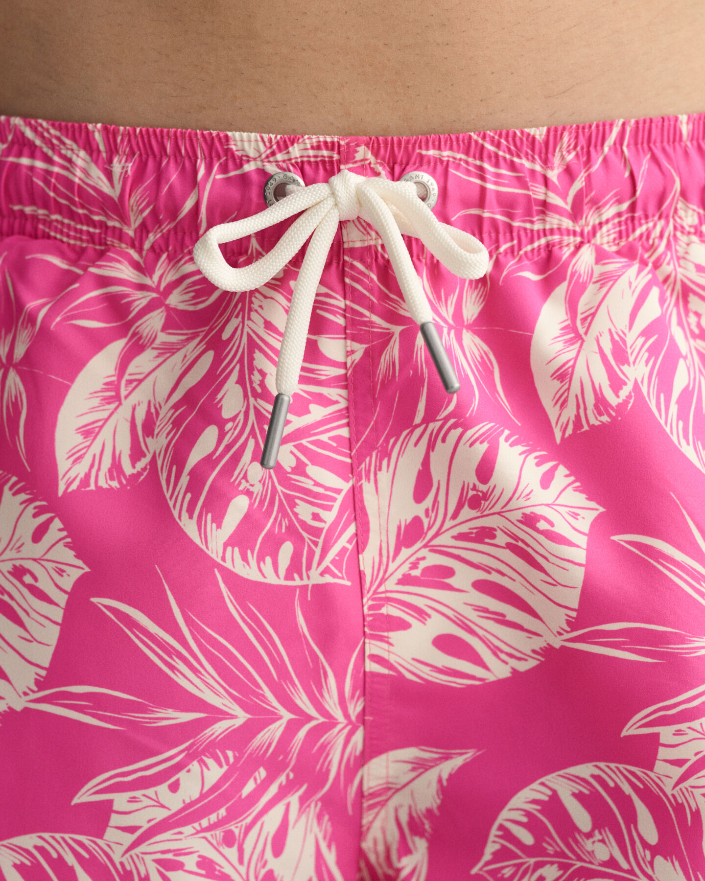 Classic Fit zwemshort met Tropical Leaves-print