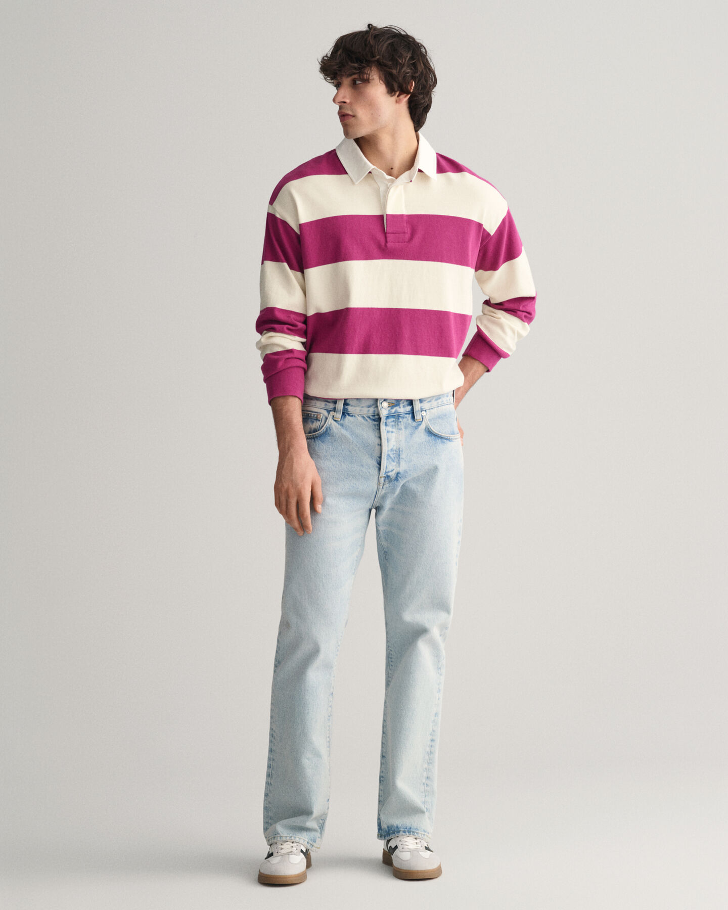 Jean loose fit en denim clair délavé