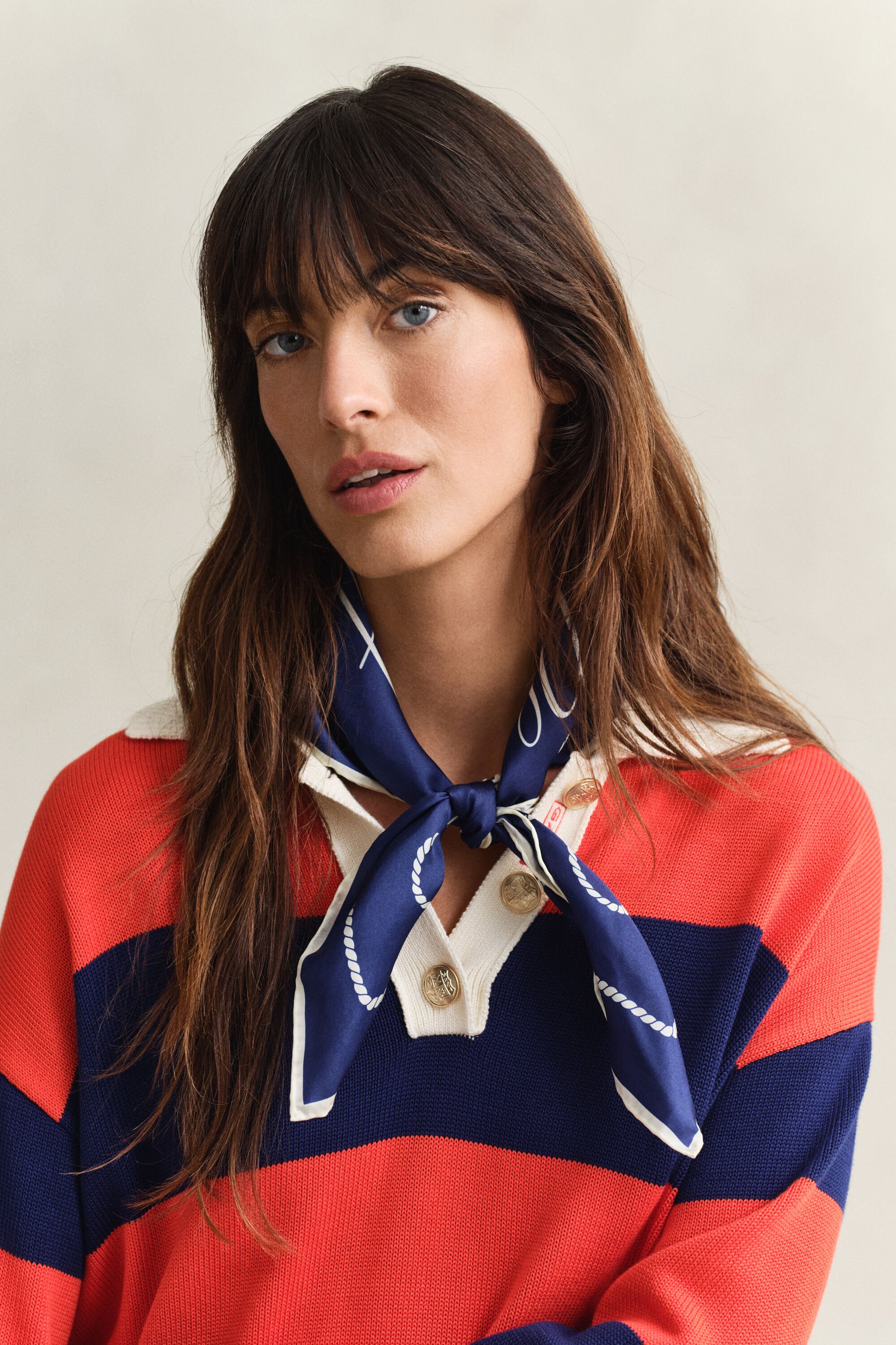 Foulard en soie à motif corde