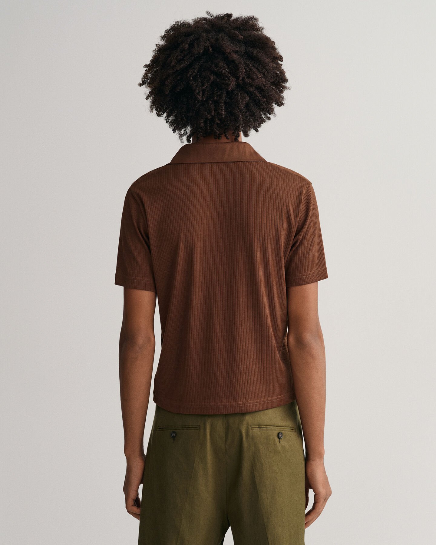 Piqu&eacute; poloshirt in jaren 70-stijl