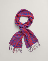 Geweven sjaal van merinoswol met ruitjes