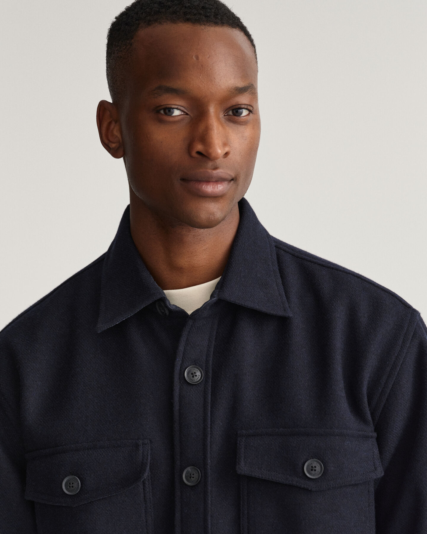 Surchemise en laine mélangée