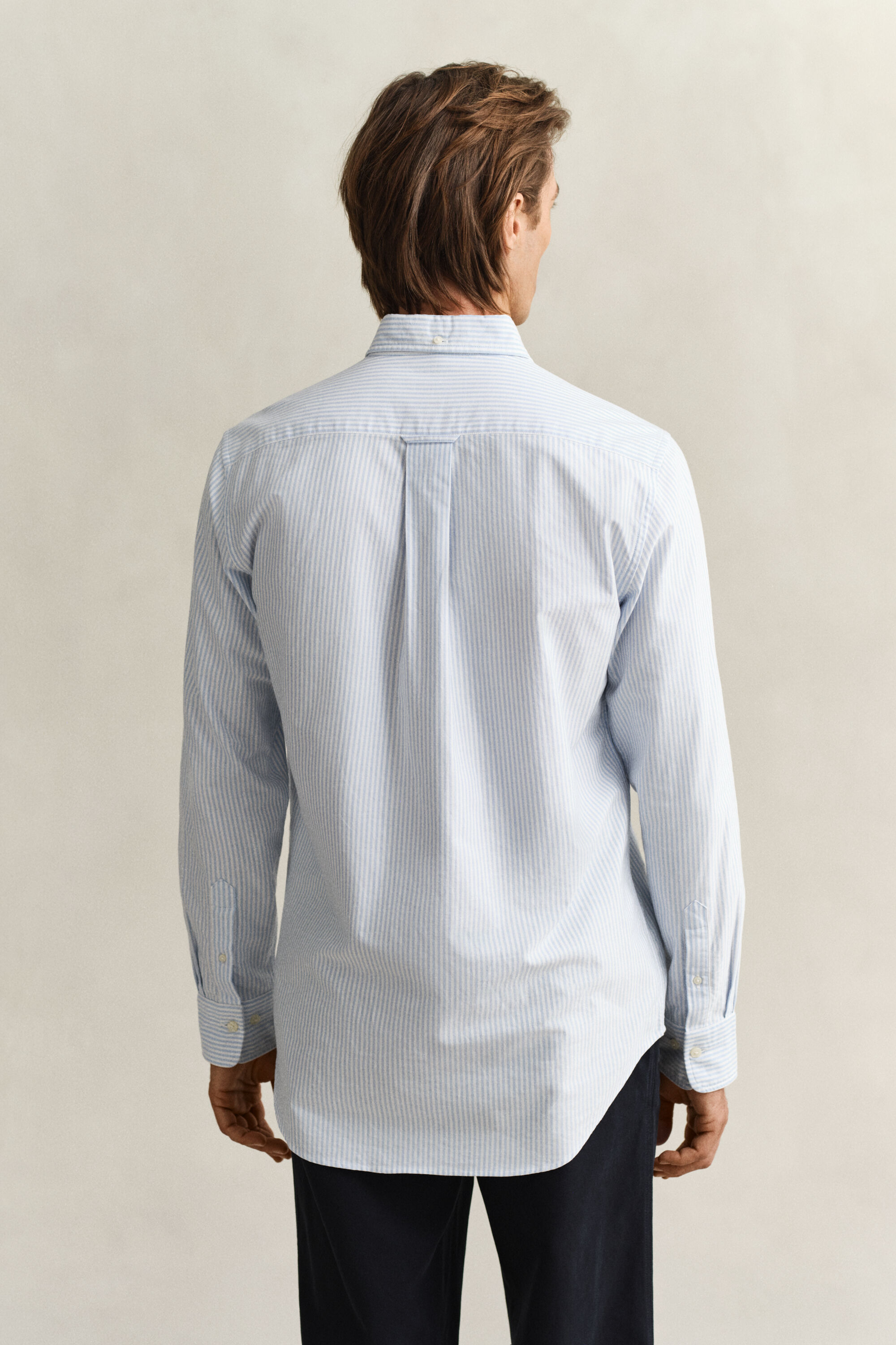 Chemise en coton Oxford classique à rayures Banker