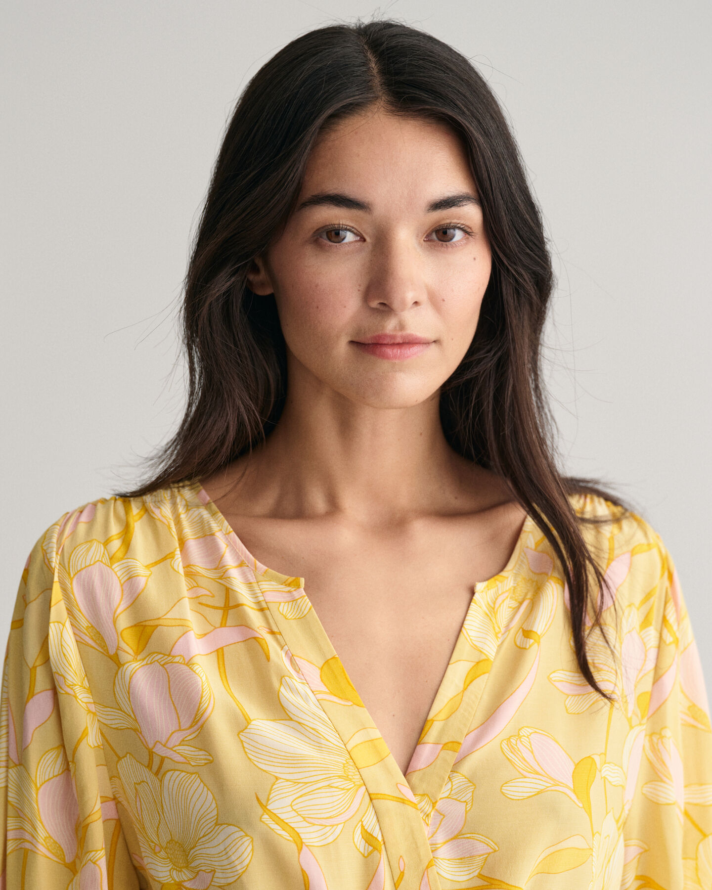Regular Fit Magnolia Print wikkeljurk