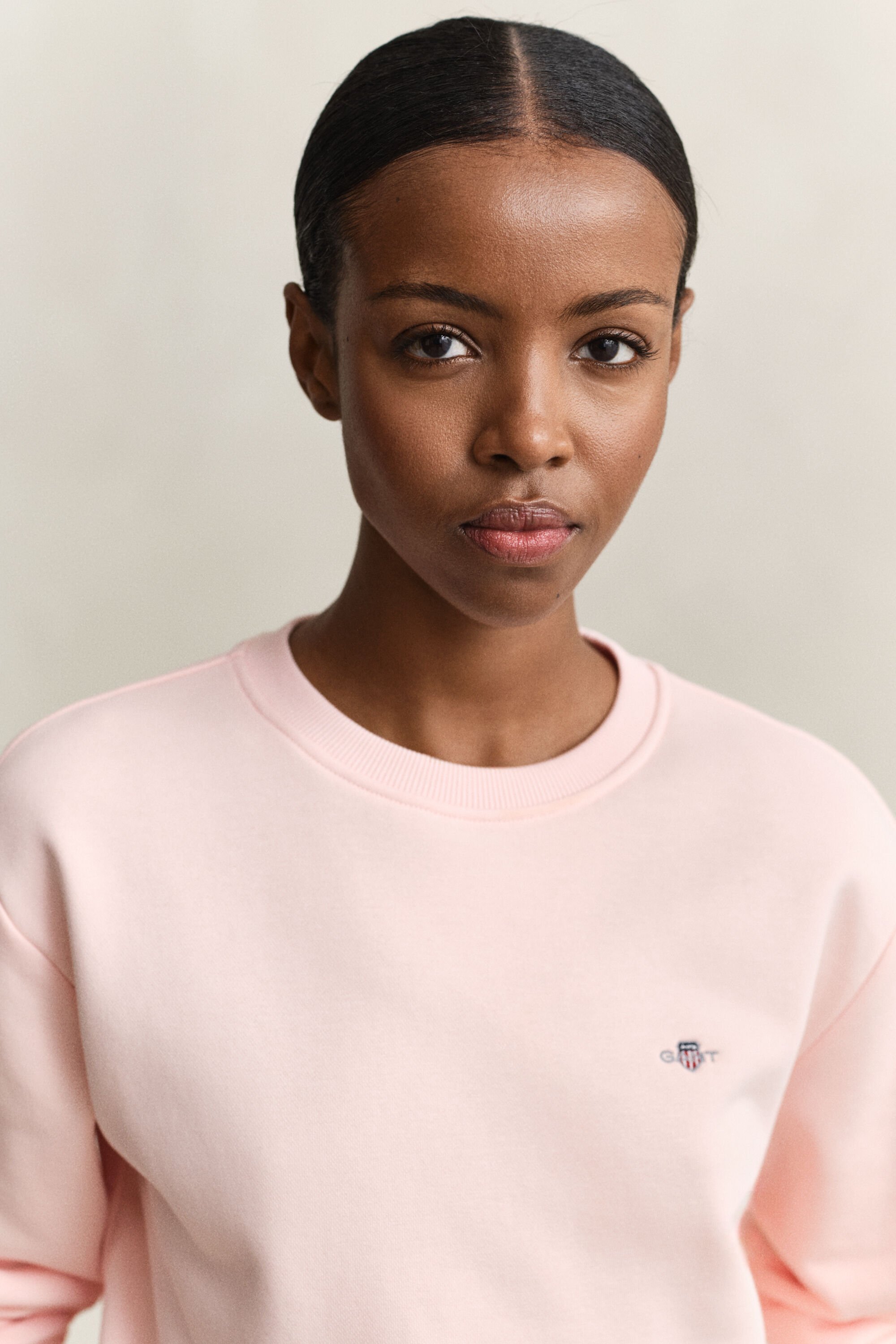 Shield sweatshirt met ronde hals