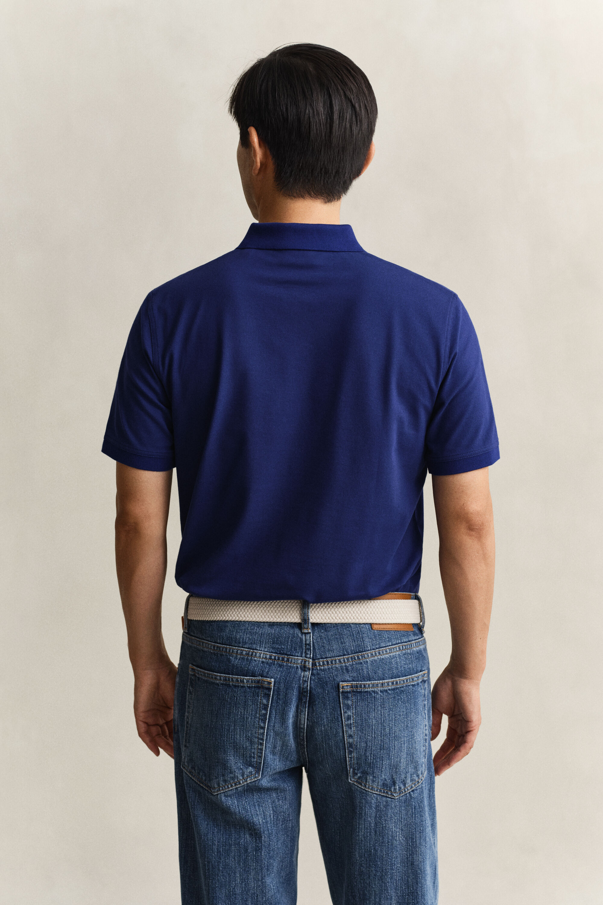 Polo en coton piqué contrastant