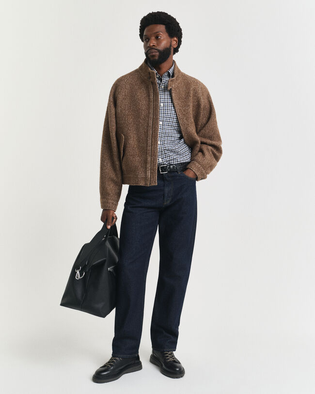 Regular Fit hemd van keperstof met Gingham-ruitje