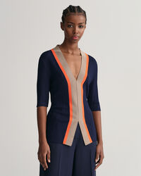 Haut col V c&ocirc;tel&eacute;