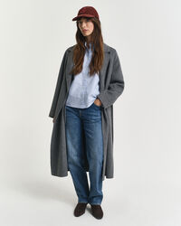 Chemisier classique en coton Oxford à volants