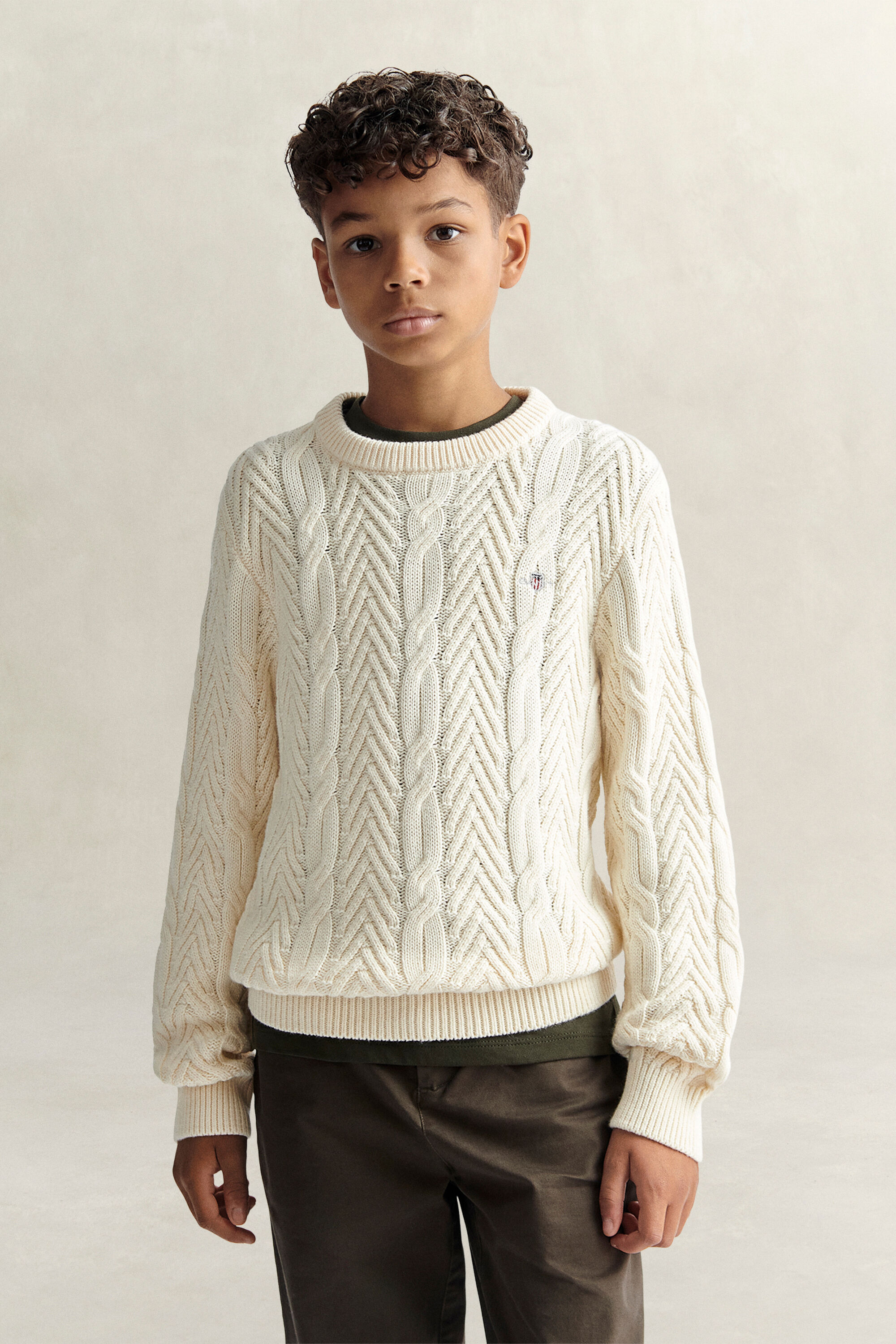 Pull en maille torsadée Ado Garçon