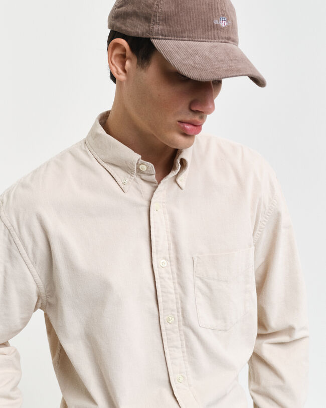Relaxed Fit corduroy hemd